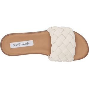 White braided sandals